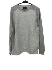 ザラ 長袖 トップス ニット グレー メンズ 無地 Ｌ ZARA MAN