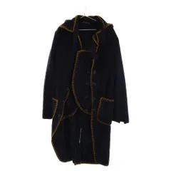 Yohji Yamamoto POUR HOMME (ヨウジヤマモト プールオム) 12AW フード付き スティッチパイピング ブランケット パイル地 ネイビー HD-J41-110のサムネイル