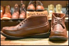 【7.5E 良品】RUSSELLMOCCASIN ラッセルモカシン チャッカ 310214ブラウン 茶 ビブラムソール 編み上げ レースアップ ブーツ HOPESMORE【FE118】のサムネイル