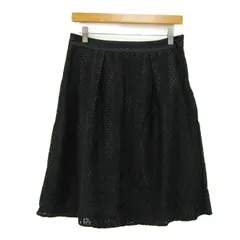 リフレクト スカート ボトムス フレア レース 大きいサイズ 日本製 未使用品 レディース 13サイズ ブラック Reflect