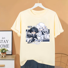 時光代理人 半袖Tシャツ チェン・シャオシー＆ルー・グァン コラボ二次元痛Tシャツ 夏用同人グッズ