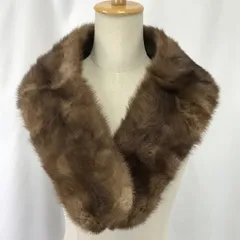毛皮/ミンク?ファーティペット/マフラー【幅8-12cm/全長100cm/茶/brown】クリップ/フック留め/付け襟/成人式/和装/洋装/tippet◆cCM93<sale>