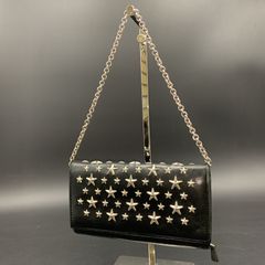 ジミーチュウ スタースタッズ チェーンウォレット 長財布 ブラック
