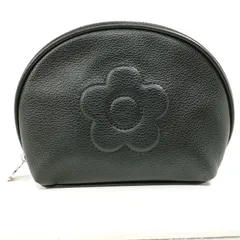 【中古】マリークヮント 化粧ポーチ ブラック×合皮