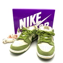 【中古品】NIKE SB ナイキエスビー × YUTO HORIGOME 堀米雄斗 DUNK LOW PRO MATCHA HF8022-300 ダンク ロー プロ 抹茶 スニーカー シューズ 靴 【160-250624-ay-01-izu】
