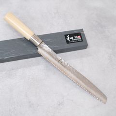 【★数量限定★　新品未使用　ダマスカス包丁　パン切り包丁　和 NAGOMI　白　海外モデル　送料無料】