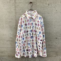 NARACAMICIE ナラカミーチェ香水プリントストレッチシャツ