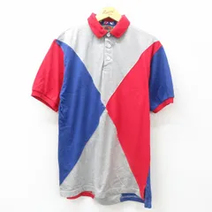 L/古着 ボストントレーダース 半袖 ポロ シャツ メンズ 00s マルチカラー グレー 霜降り他 25jul02 中古 トップス