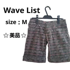 【美品】Wave List　ウェーブリスト　ショートパンツ　チェック　M　茶