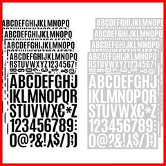 【迅速発送】アルファベット 数字 シール 8枚セット 2と4cm 黒と白 数字 大文字 小文字 ステッカー 手帳シール 防水 自己粘着 ビニール DIY シール サイン用デカール 祭り 壁紙 (黒と白)