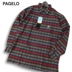 PAGELO プリントモノクロシャツ　M 楽天市場】パジェロ（サイズ（S/M/L）M）（カジュアルシャツ