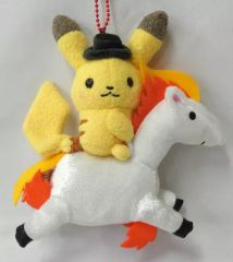[Used] Keychain/Mascot (Character) Pikachu (Male) & Ponyta Mascot Pokemon little tales "Pocket Monsters" Pokemon Center Limited