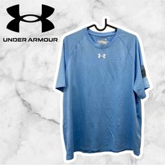 UNDER ARMOUR heat gear　Tシャツ　Lサイズ　水色　ラグラン袖　T-858