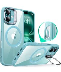 ★ESR iPhone 16 ケース Magsafe対応 カメラコントロール 米軍MIL規格の保護 耐黄変 耐衝撃 隠れスタンド iPhone16用スマホケース 傷防止背面 iPhone16 ケース対応 ケース対応 Classicシリーズ クリア_グリーン