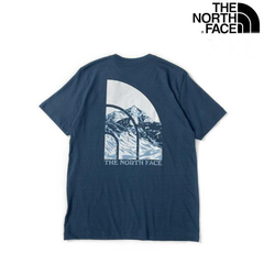 ノースフェイス 半袖 Tシャツ US限定 グラフィック 青 180902