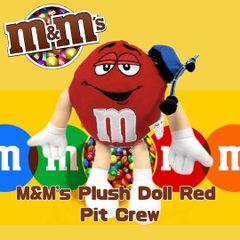 【Official】 m&m's Red pit crew plush ぬいぐるみ エムアンドエムズ プラッシュ ピットクルー レッド アメトイ