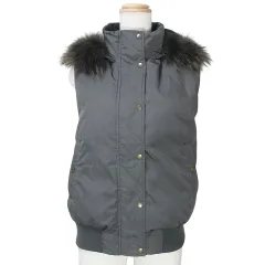 【極美品】23区　オックスフォード ダウンベスト ラクーンファー 3WAY 美品】23区 オックスフォードダウンベスト ラクーンファ