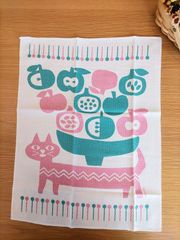 キッチンクロス　フルーツが好きな猫