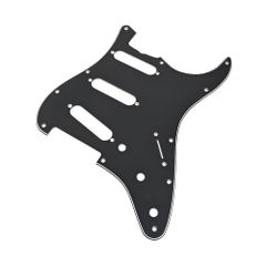 YJB PARTS ST'65 ストラト用ピックガード ブラック3Ply インチ 日本製