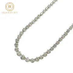 Tennis Pt.750 3ct.ダイヤモンド風ネックレス 22g 43cm