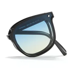 [Cyxus] シクサズ 折りたたみサングラス 偏光レンズ UVカット 小顔効果 超軽量 釣り/運転/登山/スポーツ用 おしゃれ (12ブルー)