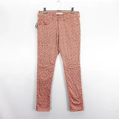 アースミュージック&エコロジー EARTH MUSIC & ECOLOGY リバティ LIBERTY パンツ ボトムス スキニー 総柄 ストレッチ M ピンク ※EKM