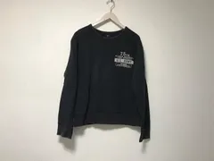 本物アヴィレックスAVIREXコットンプリントスウェット長袖トレーナーサーフアメカジミリタリーワークビジネススーツストリートスケーターメンズ黒ブラックM