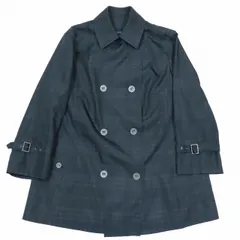 バーバリー ロンドン BURBERRY LONDON ナイロン チェック柄 ピーコート トレンチジャケット ブルゾン 15 黒 ブラック/8▲B4 レディースのサムネイル