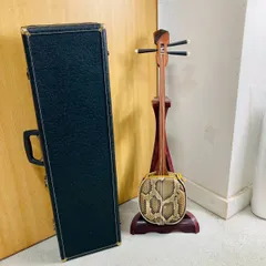 【❗️✨希少✨❗️】本皮三線 🪕カマゴン製約440g ✨沖縄伝統楽器♬本革仕様🐍和楽器 民謡 練習用 美音 木製 琉球 和風🌟のサムネイル
