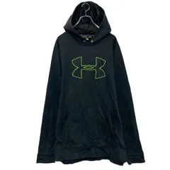 UNDER ARMOUR プリント スウェット パーカー アンダーアーマー XL ブラック ビッグサイズ 古着卸 アメリカ仕入 a610-6112