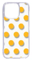 【新品未使用】iPhone15 Pro アイフォン15プロ クリア ハードケース ドット柄 水玉 (イエロー) スマホケース カバー cl-ip15pro-dotsmall-06