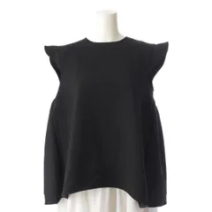 【ヨーコチャン】YOKO CHAN　21年 バックジップ ノースリーブ ブラウス YCB-121-249 ブラック 38 【中古】【鑑定済・正規品保証】187537のサムネイル