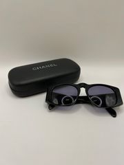 【CHANEL／シャネル】セルフレーム サングラス ブラック ヴィンテージ