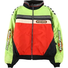 古着 バック刺繍 ナイロンレーシングジャケット メンズXXL/eaa393434