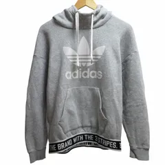 アディダスオリジナルス adidas originals トレフォイル パーカー フーディー スウェット 裏起毛 長袖 AY8947 グレー L