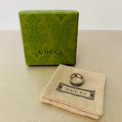 GUCCI  インターロッキングG フラワー シルバー リング 　サイズ13号　C1405	コンパクト発送