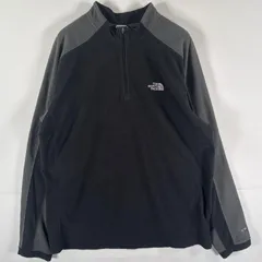 古着 ザ・ノースフェイス THE NORTH FACE フリーストレーナー ハーフジップ ワンポイントロゴ ツートン ライナー L  ブラック メンズ