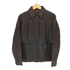 エディーバウアー Eddie Bauer 00S 比翼レザージップブルゾン レディース  PSのサムネイル
