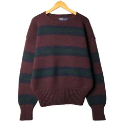 古着 ラルフローレン Ralph Lauren POLO by Ralph Lauren マルチボーダー メリノウールニットセーター メンズL相当/eaa589517