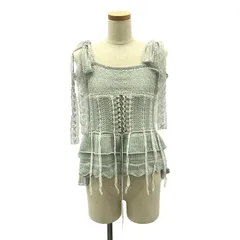 rurumu: / 縷縷夢兎るるむう | 2020SS | lace ribbon knit camisole / ニット キャミソール | F | グレー/シルバー | レディース