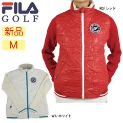 【新品・未使用】ラスト1点！レッドMサイズのみ フィラゴルフ ブルゾン 799205 ハイブリッド中綿ブルゾン アウター 撥水 保温 レトロ FILA GOLF