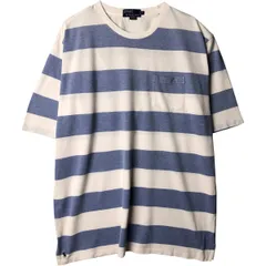 古着 ラルフローレン Ralph Lauren POLO by Ralph Lauren 鹿の子 ボーダーポケットTシャツ メンズXL相当/eaa589473