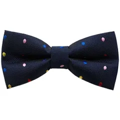 子供用 ネイビー 水玉 ドット 蝶ネクタイ ボウタイ キッズ ボーイズ ガールズ 卒入園 卒入学 お祝