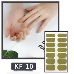 KF010 ネイルシール 貼るだけ ジェルネイル 3D時短簡単お手軽 セルフネイル マニキュア 張るだけ ウエディング 手用 夏デコシール 柄花フラワー蝶バラ星ボタニカル かわいい シンプル ブライダル シルバー ゴールド ホワイト グラデーション 単色★4