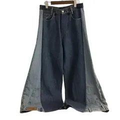 【八戸762-1-20250613】古着　リメイク古着　リーバイス　リメイクパンツ　デニム ジーンズ