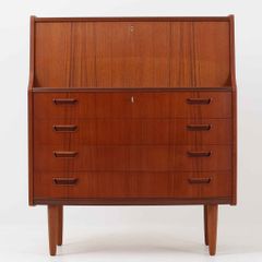 Poul M.Jessen ライティングビューロ チーク 幅92cm PMJ Viby デンマーク製 北欧ビンテージ家具 木製机/DK17608