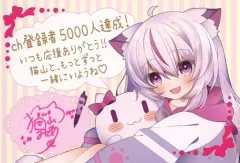 【中古】ポストカード 猫山みあ 箔押しメッセージ＆直筆サイン入り限定ポストカード 「バーチャルYouTuber ブイエール 猫山みあ 登録者5000人記念」 5000人記念SPセット購入特典