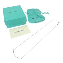【中古】【箱付き】 TIFFANY&Co. ティファニー シルバー Tスマイル ネックレス 2.4g 925刻印 413999 ネックレス