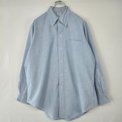 希少 70s ブルックスブラザーズ メイカーズ 6つボタン アメリカ製 オックスフォードシャツ ボタンダウン XL ブルー BROOKS BROTHERS MAKERS