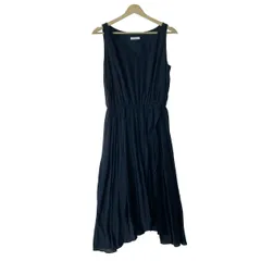 IENA(イエナ) ワンピース サイズ38 M レディース - ダークネイビー Vネック/ノースリーブ/ひざ丈